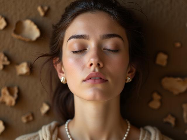 Ritratto artistico di una donna in meditazione